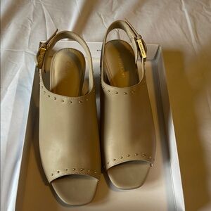 Calvin Klein Women's Beige Slingback Sandals